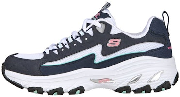 (Women) Skechers D'Lites Arch Fit 'Better Me Blue and White' 149800-NVTQ (Women) Skechers D'Lites Arch Fit 'Better Me Blue and White' 149800-NVTQ