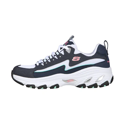(W) Skechers D'Lites Arch Fit 'Better Me Blue and White'