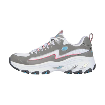 (W) Skechers D'lites Arch Fit 'Better Me Grey Pink'