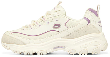 (Women) Skechers D'Lites 'Creamwhite Purple' 896108-NTPR (Women) Skechers D'Lites 'Creamwhite Purple' 896108-NTPR