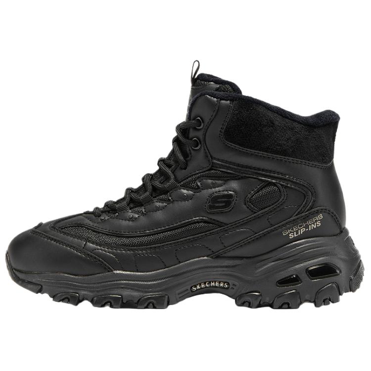 (Women) Skechers D'Lites Berry Chic Black Comfortable Ankle Boots. 169076-BBK