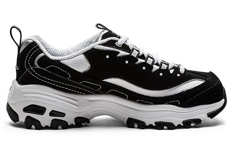 Order (Women) Skechers D Lites Low-Top Daddy Shoes Black 99999720-BKW