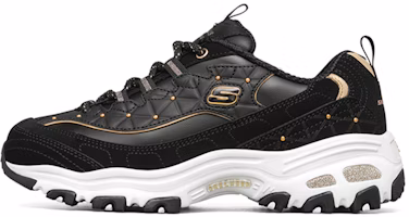 (Women) Skechers D Lites Daddy Shoes Black 13087-BKRG (Women) Skechers D Lites Daddy Shoes Black 13087-BKRG