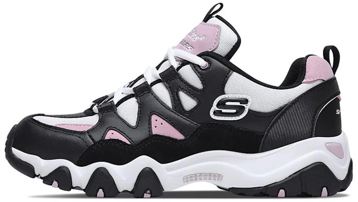 Skechers D'LITES 防滑耐磨輕便 低幫 運動休閒鞋 女款 黑粉白 Buy Skechers D'LITES 防滑耐磨輕便 低幫 運動休閒鞋 女款 黑粉白
