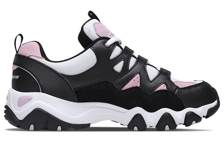 (W) Skechers D'Lites 2.0 Low-Top Running Shoes Black/Pink/White 圖 2