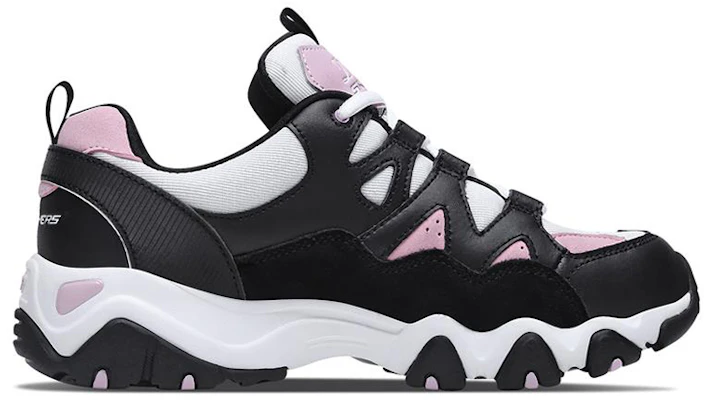 Skechers D'LITES 防滑耐磨輕便 低幫 運動休閒鞋 女款 黑粉白 Order Skechers D'LITES 防滑耐磨輕便 低幫 運動休閒鞋 女款 黑粉白