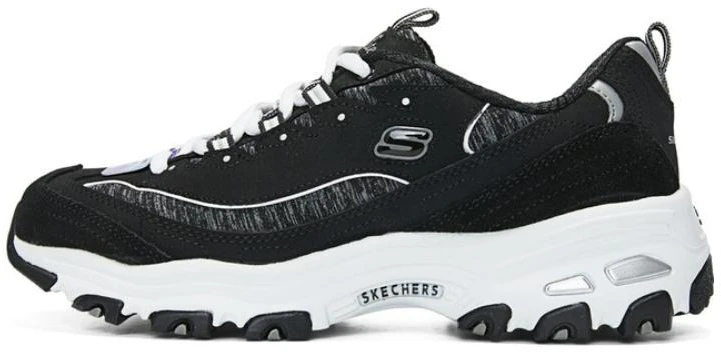 women-skechers-d-lites-black-white-casual-comfort-anti-slip-shock-absorbing-low-top-dad-shoe-11936-bkw
