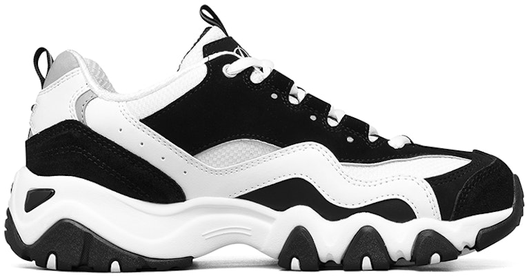 (W) Skechers D'Lites Low Kasut Ayah Hitam/Putih/Kelabu 12493-BKW Order (W) Skechers D'Lites Low Kasut Ayah Hitam/Putih/Kelabu 12493-BKW