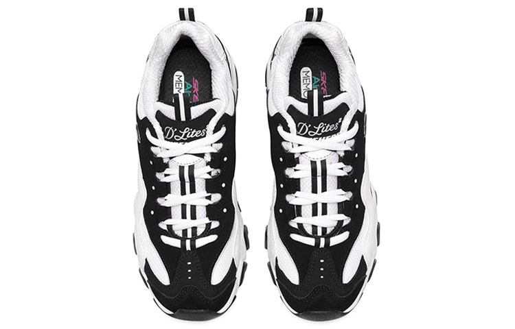 Shop (W) Skechers D'Lites Low Kasut Ayah Hitam/Putih/Kelabu 12493-BKW