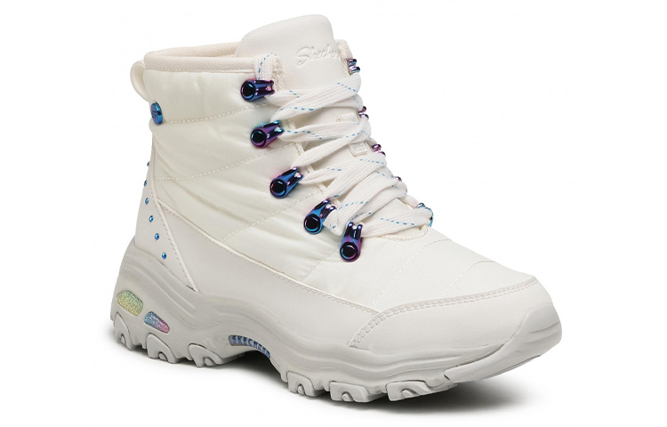 Order (Women) Skechers D'Lites Boots 'White' 167088-WMLT