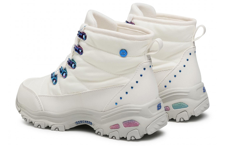 Shop (Women) Skechers D'Lites Boots 'White' 167088-WMLT