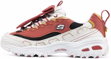 (Women) Skechers D'LITES CNY 'White' 800008-WBRD (Women) Skechers D'LITES CNY 'White' 800008-WBRD