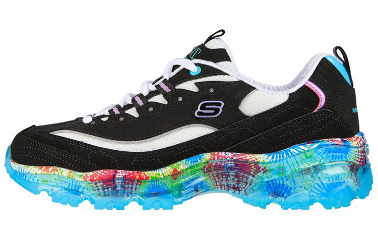 (W) Skechers D'Lites Crystal 'Black Blue Tie-Dye'