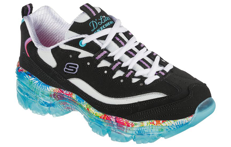 (W) Skechers D'Lites Crystal 'Black Blue Tie-Dye' 圖 3