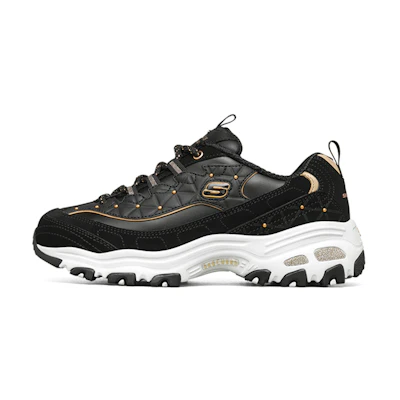 (W) Skechers D Lites Daddy Shoes Black
