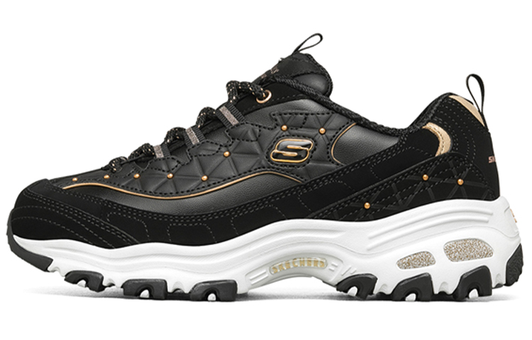 (Women) Skechers D Lites Daddy Shoes Black 13087-BKRG