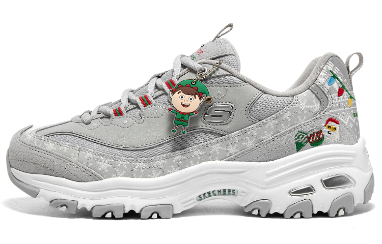 (Women) Skechers D&#x27;Lites 1.0 &#x27;Christmas Edition - Grey Multicolor&#x27; 150037-GYMT