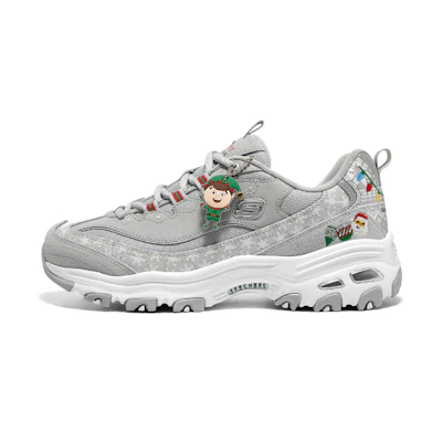 (W) Skechers D'Lites 1.0 'Christmas Edition - Grey Multicolor'