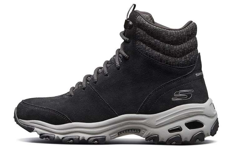 (Women) Skechers D'Lites High-Top 'Black Casual Boot' 49727-BLK