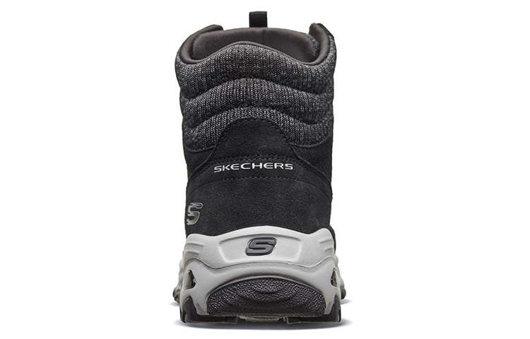 Shop (W) Skechers D''Lites High-Top ''Botte Décontractée Noire'' 49727-BLK