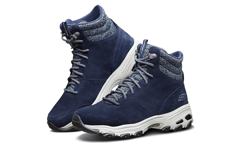 Lookbook (W) Skechers D''Lites High-Top ''Dunkelblau'' 49727-NVY