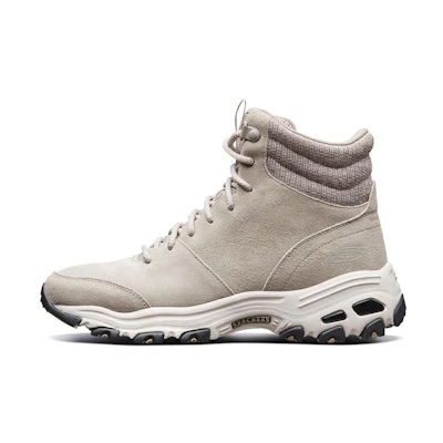 (W) Skechers D'Lites High 'Grey Brown'