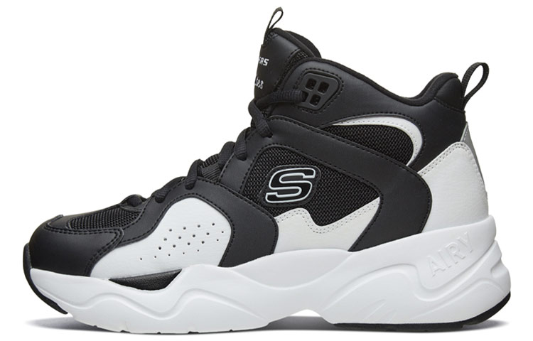 (Women) Skechers D'Lites High 'Retro Basketball - Black White' 88888379-BKW