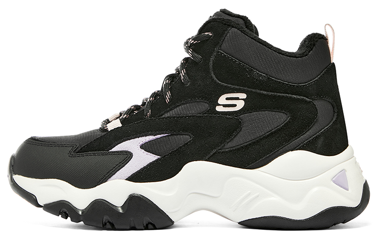 (Women) Skechers D'Lites High Top 'Black Comfort' 167595-BKMT