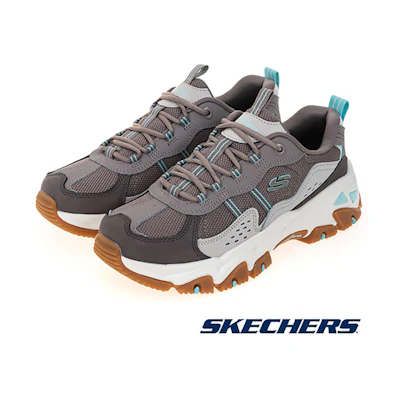 (W) SKECHERS D'Lites Hiker Dad Shoes Grey Ash