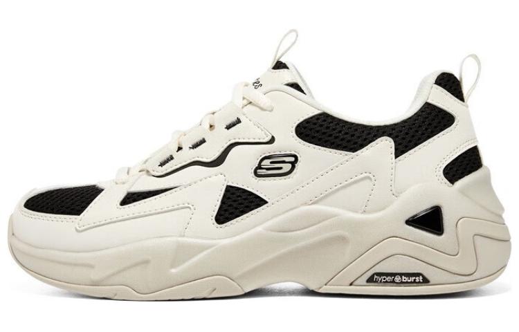 (Women) Skechers D'LITES Hyper Burst 'Cream Black' 896178-NTBK