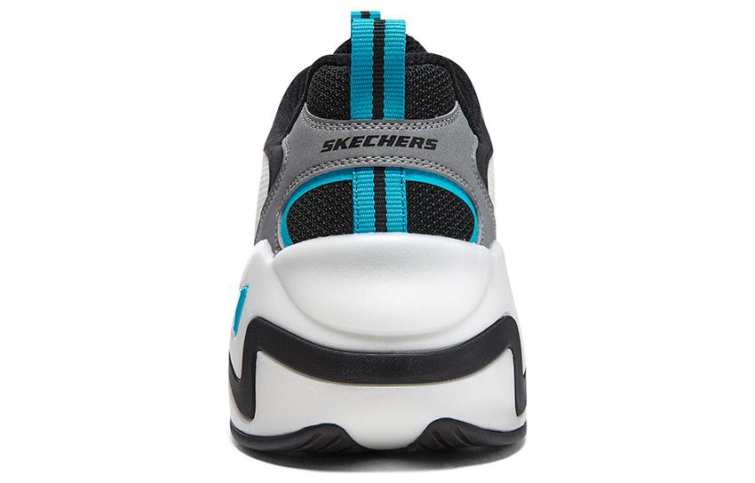 Lookbook Skechers 減震防滑耐磨 低筒 生活休閒鞋 女款 黑灰白