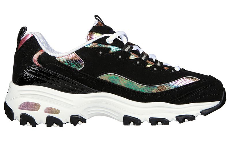 (W) Skechers D'Lites Leather 'Black Multi' 圖 2