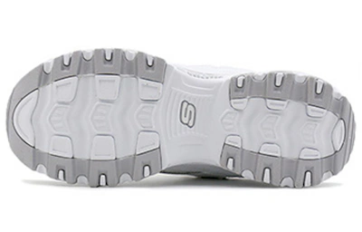 (Women) Skechers D'Lite-Looking Glass 'White Grey'