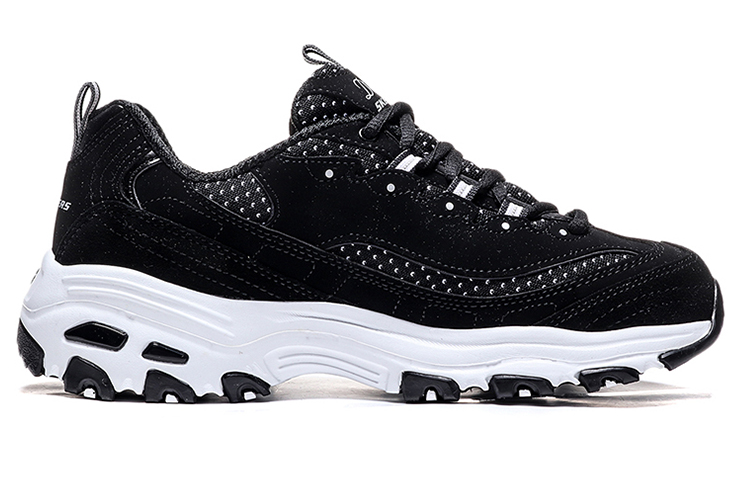 Order (W) Skechers D''LITES Baskets Basses Noires Running. 13142-BKW