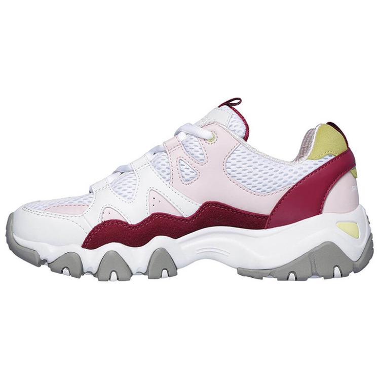 (Women) Skechers D LITES Low-Running Shoes Pink 12937-WPK
