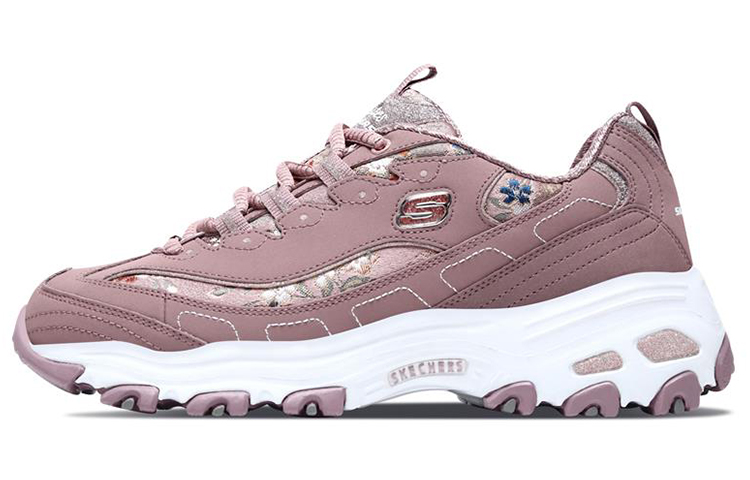 (Women) Skechers D'Lites Low-top Clunky Shoes Pink 13082-MVE
