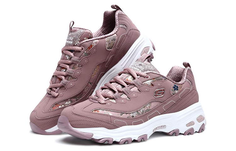 Lookbook (W) 스케쳐스 딜라이트 핑크 로우탑 (Skechers D'Lites pink low-top) 13082-MVE