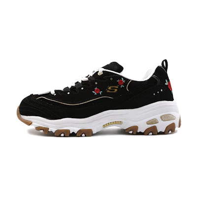 (W) Skechers D'Lites Low-Top Daddy Shoes Black