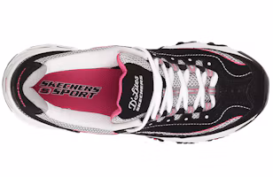 Lookbook Skechers D‘Lites 低幫老爹鞋 女款 黑粉