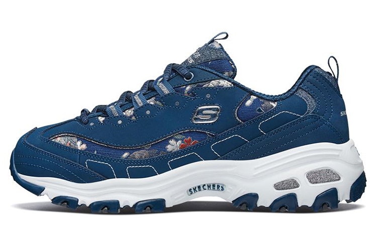 (Women) Skechers D'Lites Low-Top Daddy Shoes Blue 13082-NVY