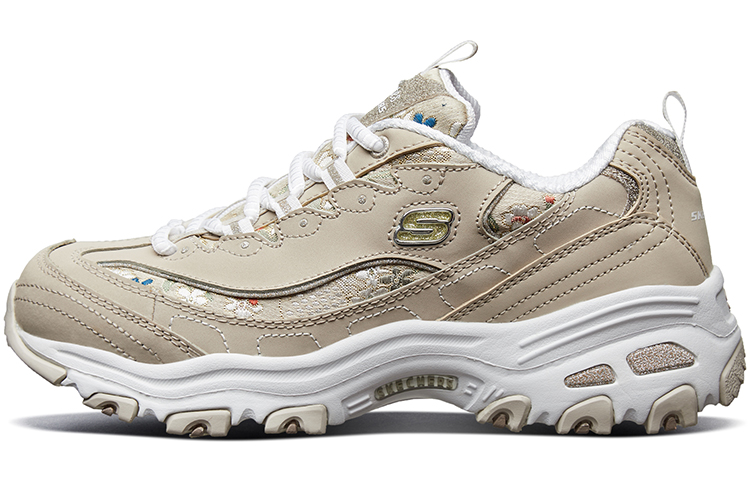 (Women) Skechers D Lites Low-Top Daddy Shoes Grey/Brown 13082-TPE