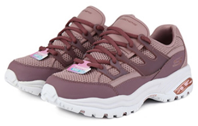 Lookbook 斯凯奇 Skechers D'Lites 低筒休閒老爹鞋 女款 灰粉