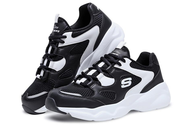 Order (W) Skechers D'Lites Zapatillas Daddy Blancas/Negras Low-Top 88888129-BLK