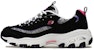 (W) Skechers D'Lites Kasut Lari Low-Top Hitam/Kelabu 149060-BKPR
