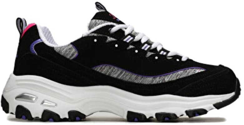(Women) Skechers D'Lites Low-Top Running Shoes Black/Grey 149060-BKPR Order (Women) Skechers D'Lites Low-Top Running Shoes Black/Grey 149060-BKPR