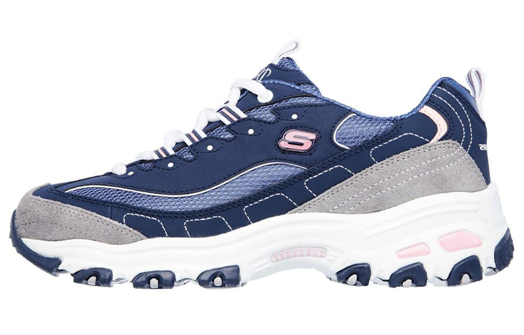 (Women) Skechers D Lites Low-Top Running Shoes Grey/Blue 11947-NVGW