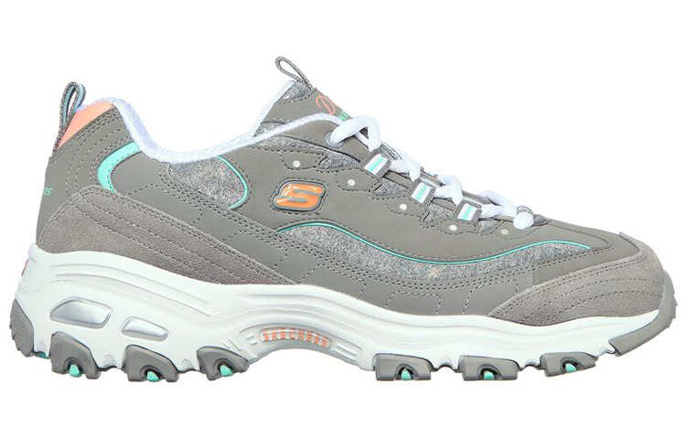 Order (W) Skechers D'Lites Zapatillas Running Bajas Gris/Verde 149060-GYMN