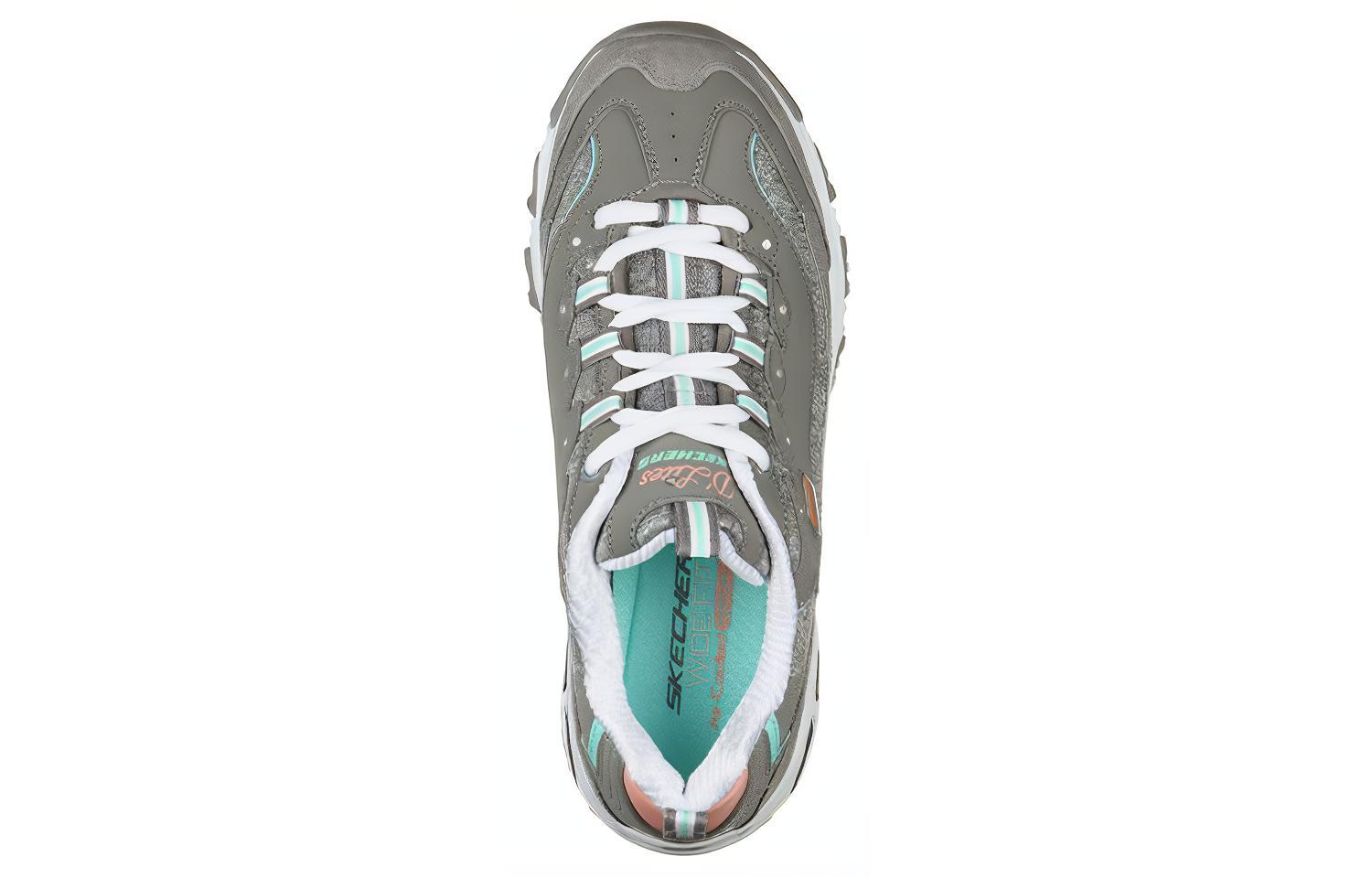 Lookbook (W) Skechers D'Lites Zapatillas Running Bajas Gris/Verde 149060-GYMN