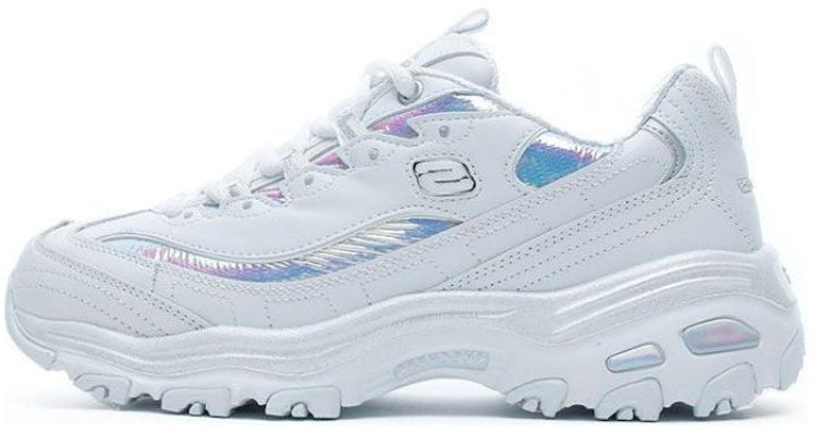(Women) Skechers D'Lites Low-Top Running Shoes Silver/White 149098-WSL Buy (Women) Skechers D'Lites Low-Top Running Shoes Silver/White 149098-WSL