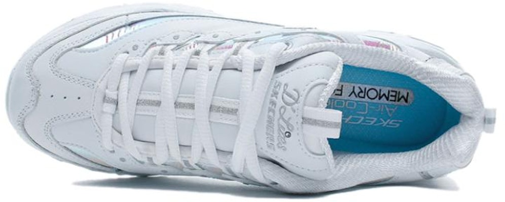 (Women) Skechers D'Lites Low-Top Running Shoes Silver/White 149098-WSL Lookbook (Women) Skechers D'Lites Low-Top Running Shoes Silver/White 149098-WSL